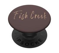 Fish Creek Wisconsin Vintage elegant design PopSockets Adhesive PopGrip