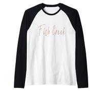 Fish Creek Wisconsin Vintage Elegant Design Raglan Baseball Tee