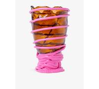 Fish Design By Gaetano Pesce Fish Design By Gaetano Pesce Pompitu II Medium Resin Vase Clear Brown Matt Pink