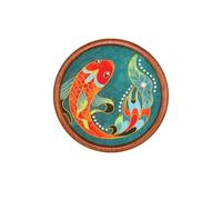 Fish Design Filigree Enamels DIY Coasters, Koi Fish Pattern Cloisonne Enamel Material Package