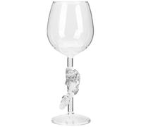Fish Design Glass Wine Goblet 260ml Footed Cup for Cocktails | Elegant Creative Style, Smooth Rim, Easy Handholding, for Weddings, Restaurants, Home Tables or Dessert Displays