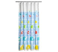 Fish Design Shower Curtain With 12 Hooks, Polyester Shower Curtain Liner, Water-Resistant Bathroom Curtain Premier Housewares Multi One Size