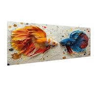 Fish Diamond Art Kits Adults, 4x8inch Mini Diamond Painting Koi Paint by Numbers for Children Beginners, DIY 5D Round Full Drill Crystal Art Paintings with Accessories, Home Decor, Gifts Women X2-976