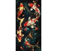 Fish Diamond Painting,Diamond Art Kits Adults large, 5D Diamond Painting,Square Full Drill Diamond Arts and Crafts Painting Pictures, Animal Diamond Art Wall Decoration for Living Room 40x80cm MX-881