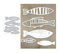 Fish Die Cuts for Card Making, Metal Cutting Dies for Paper Scrapbooking, DIY Stencils for Album Party Wedding Festivals Decoration