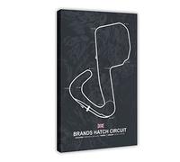 FISH DRAGATE Brands Hatch F1 Track Canvas Poster Bedroom Decor Sports Landscape Office Room Decor Gift Frame-style 12x18inch(30x45cm)