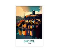 FISH DRAGATE Bristol Travel Landscape Canvas Poster Wall Art Print for Living Room Bedroom Office Home Decor Unframe 20x30Inch(50x75cm)
