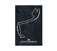 FISH DRAGATE Monaco Circuit F1 Track Canvas Poster Bedroom Decor Sports Landscape Office Room Decor Gift Unframe-style 12x18inch(30x45cm)
