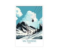 FISH DRAGATE Val Thorens Travel Landscape Canvas Poster for Living Room Office Home Decor Modern Wall Art Gift Frameless 12x18Inch(30x45cm)