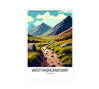 FISH DRAGATE West Highland Way Scotland Travel Landscape Canvas Poster Wall Art Print for Living Room Bedroom Office Home Decor Frameless 12x18Inch(30x45cm)