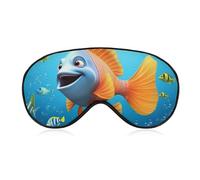 Fish Eye Mask, Side Sleeping Mask Light Blindfold Sleeping Mask Nose Pad and Elastic Band for Children Women and Men