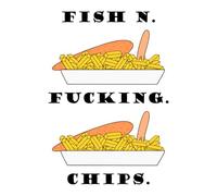 Fish & F**king Chips, Funny Novelty Joke Notepad, Shopping List, Notebook, Doodle Pad, Lined Journal, Diary, Office Gift, Funny jotter, Fish & Chips lovers, British Chippy Tea