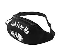Fish Fear Me Waist Bag Men's and Women's Adjustable Travel Chest Pack Outdoor Running Waist Bag