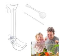 Fish Feed Tube - Transparent Tube, Aquarium Accessory | Feeding Tube Kit with Transparent Dish, Ideal for Feeding Shrimp and Fish Cleanly, Suitable for Anything