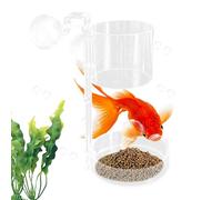 Fish Feeder - 6.42 Inch Feeder Ring | Acrylic Dispenser with Dual Use, Anti-Scatter Food Container for Betta Goldfish Turtles and | Features Swimming and Sinkfu