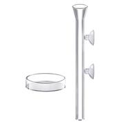 Fish Feeder, Automatic Acrylic Suction Cup Dispenser, Transparent Directional Food Feeder 5.91x2.36x2.36 Inches, Pond Shrimp Turtle Feeding, Home Vacation Use, Easy Install, Station