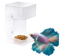 Fish Feeder,Automatic Fish Feeder,New Feeding Ring,with Suction Cups Feeding Tube Ring Accessories,Tube for All Kinds of Food Tanks Bowls Accessories(Square)