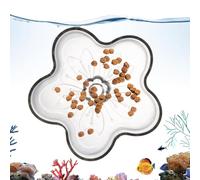 Fish Feeder | Flower Shaped Feeding Bowl with Suction Cup for Aquariums, Transparent Feeding Bowl for Aquariums - The Feeder Has A Unique Scatter Protection System, The Turtles
