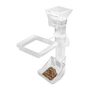 Fish Feeders Aquarium, Clear Feeding Tube and Dish, 6.69 x 3.35 x 2.36 inches Portable Anti-Scattering Feedings Supplies, Shrimp and Betta Food Dispenser, Outdoor Fish Feeder