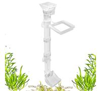 Fish Feeders Aquarium, Clear Feeding Tube and Dish, 6.69x3.35x2.36 inches portable Anti-Scattering Feedings Supplies, Shrimp and Betta Food Dispenser, outdoor fish feeder