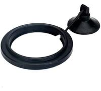 Fish Feeding Ring, Fish Floating Food Feeder with Suction Cup Square Shape Tank Feeder Aquarium Turtle Tank Accessories Food Goldfish, Turtle(Round,Black)