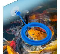 Fish Feeding Ring for Fish Tank Aquarium Round Floating Fishes Food Feeder Circle with Suction Cup Betta Fishes Feeding Rings Turtle Food Floating Ring Circle for Goldfish Guppy Turtle