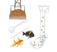 Fish Feeding Tube, Shrimp Feeding Dish Set, Shrimp Feeding Tray and Suction Cup, Aquarium Fish Feeding Tube Kit Aime Tube
