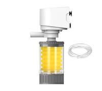 Fish Filter, Internal Turtle Aquarium Aerator Sieve, Quiet Powerful Multistage Aquarium Aerator for Freshwater Saltwater Reef Betta Tortoise Axolotl Plants Algae Pond