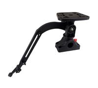 Fish Finder Bracket with 360° Rotation, Adjustable Mount for Kayak Boat, Telescopic Arm 11-15.7 Inch, Compatible with Most Sonar Units, Black