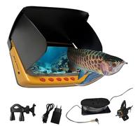 Fish Finder Camera, Underwater Camera Fishing with 4.5 Inch HD Display, 220° Wide-Angle Infrared Angle Night Vision Professional Fishing aid for Ice, River and Boat Fishing (5 inches, 15m cable)