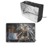 Fish Finder Cover for Lowrance Humminbird 12-Inch Fishfinder, Waterproof Oxford Fabric Depth Protector Cover Accessories with Coating & Drawstring to Protect Screen and Device (Black)