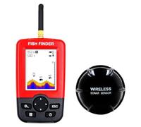 Fish Finder - Fishing Camera Wireless Fish Finder, Color Screen Sonar Sensor With Rechargeable Probe, 100m Range, Depth 45m, LCD Display For Fishing Small Boats Ice Lake Sea Night Fishings