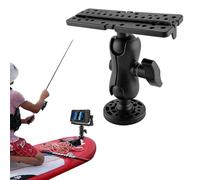 Fish Finder Holder - 360 Degree Swivel Mount, 10oz Heavy Electronic Mount, Multi-Hole Design Raft Base Station, Strong Nylon Silicone Device Plate | Marine Stand for Anglers and Fishermen