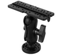 Fish Finder Mount Bracket with Adjustable Head Angle for Kayaks | Black Silicone and Nylon Build, Secure Device Support, Universal Platform Fit for Marine Transducers Displays