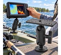 Fish Finder Mount for Garmin STRIKER Vivid 5cv, 360° Kayak Ball Joint Arm | Adjustable double-ball arm, locking knob and pre-drilled plate help position your fish finder securely on a kayak.