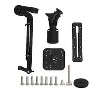 Fish Finder Mounting Kit, Nylon Stainless Steel Transducer Arm, All Hardware with Heavy Duty Clamp Base Plate for Kayak Boat Marine Electronics