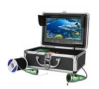 Fish Finder Underwater Fishing Camera Kit 9inch Color Monitor 10M/20M/30M 1000TVL with 6 PCS White Lights Fishfinder for Ice/Sea Fishing Transducer Fishing LCD Display (Black 03AJ White 20M)