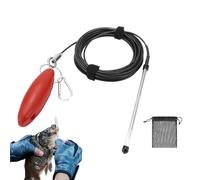 Fish Fisherman Lanyard - Metal Chain with Float, Marine Landing Accessory | Durable Catch Retainer, Oceanic Shipping Equipment M