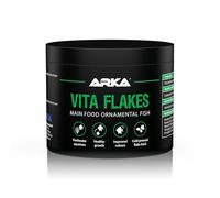 Fish Flake Food - ARKA Vita Flakes 500 ml / 50 g - cold-pressed premium flakes for all ornamental fish - boosts colour, vitality & growth - spirulina-free & water-stable