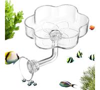 Fish Food Dispenser | Suction Cup Aquarium Feeder Tray | Fish Food Container for Office Home Tortoise Tetra Shrimp Water