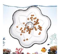 Fish Food Feeder - With Suction Cup And In Flower Shape, Aquarium Feeder - Feeding Dish For Aquarium | For Turtle Betta Tetra Shrimp Saltwater And Freshwater Home Use
