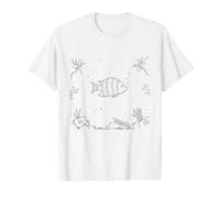 Fish for Colouring/Coloring in Value Graphic T-Shirt