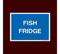 Fish Fridge Sticker/Self Adhesive Sign - Raw, Cooked, Preparation, Fish, Food, Wash Hands (FP7)