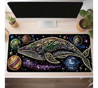 Fish Gaming Mouse Mat Black Large Mouse Pad 800x300x3mm XXL Mousepad Desk Mat Improved Precision and Speed Rubber Base for Stable Grip on Smooth Surfaces Table Pad PjY10437 S-S