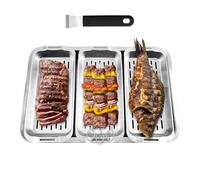 Fish Grilling Basket - Stainless Steel Portable Folding Fish Grill Basket | Portable BBQ Grill Basket, Stainless Steel Gril Barbecue for Family