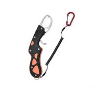 Fish Gripper with Ergonomic Design and Secure Lock Feature to Maintain Control Over Large or Struggling Fish During Handling (Orange and black)