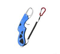 Fish Gripper with Ergonomic Design and Secure Lock Feature to Maintain Control Over Large or Struggling Fish During Handling (Blue-Black)