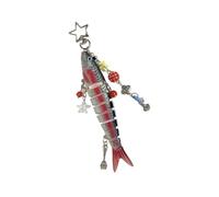 Fish Hanging Charm Multi Fantasy Fashion Decoration Party Jewelry Resin Texture Realistic Fish Lure Keychain for Friends and Fashion Lovers, フリーサイズ