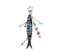 Fish Hanging Charm Multi Fantasy Fashion Decoration Party Jewelry Resin Texture Realistic Fish Lure Keychain for Friends and Fashion Lovers, フリーサイズ