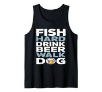 Fish Hard Drink Beer Walk Dog Tank Top